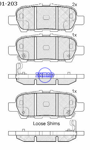 NISSAN Cube NISSAN JUKE NISSAN Murano SUZUKI 그랜드 브레이크 패드 FMSI:D1393-8501,OEM:D4060-9N00B,WVA24871,F1393